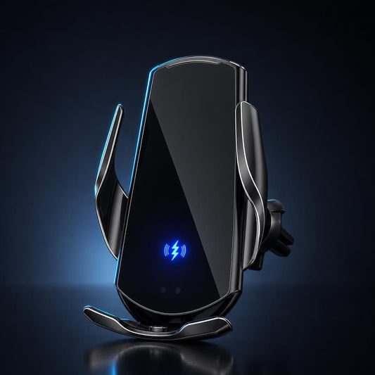 NanoTech · Soporte cargador inalámbrico para auto 15W con cierre automático