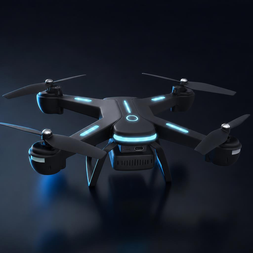 NanoTech · Dron JY03 con cámara HD 1080P, luces LED y 2 baterías · vista 2