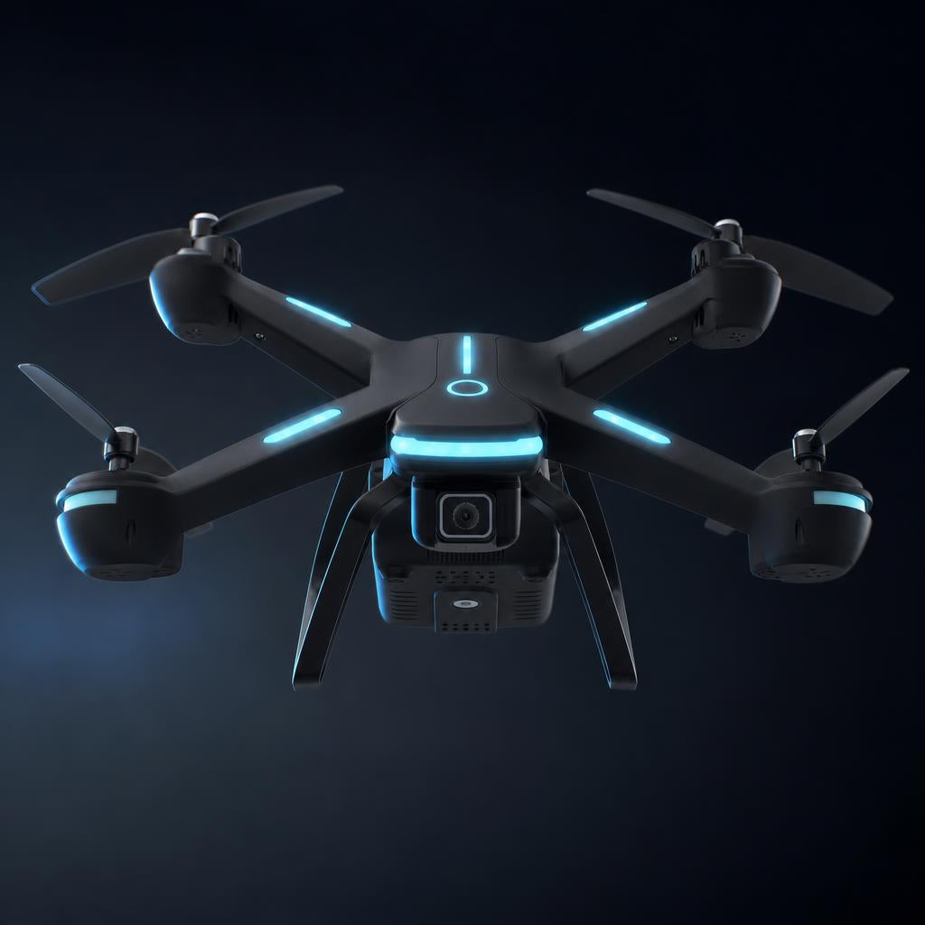 NanoTech · Dron JY03 con cámara HD 1080P, luces LED y 2 baterías · vista 3