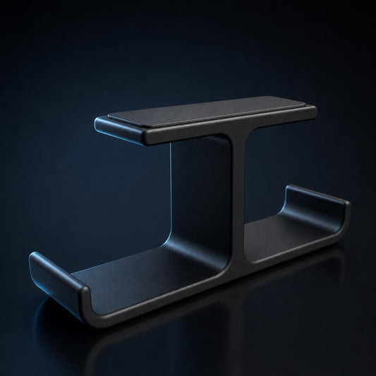 NanoTech · Soporte doble de aluminio para audífonos bajo el escritorio