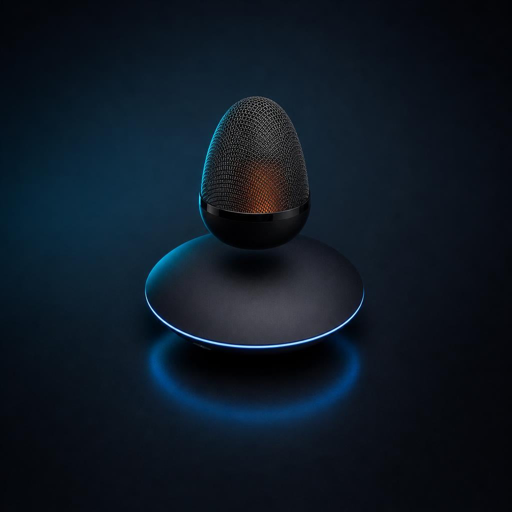 NanoTech · Bocina Bluetooth levitante con suspensión magnética · vista 3