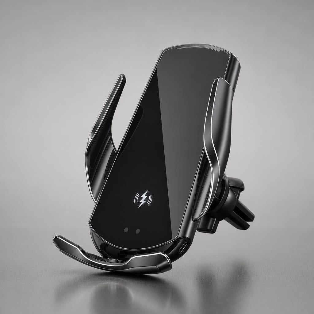 NanoTech Ti · Soporte cargador inalámbrico para auto 15W con cierre automático · vista 2