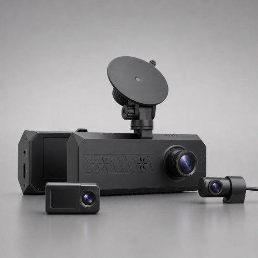 NanoTech Ti · Dash cam de 3 cámaras 4K con Wi-Fi, GPS y visión nocturna