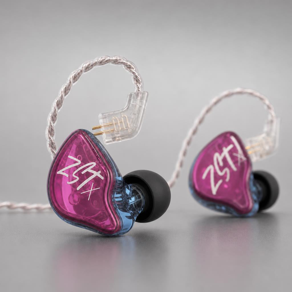 NanoTech Ti · Audífonos in-ear híbridos KZ ZST X – Morado · vista 2