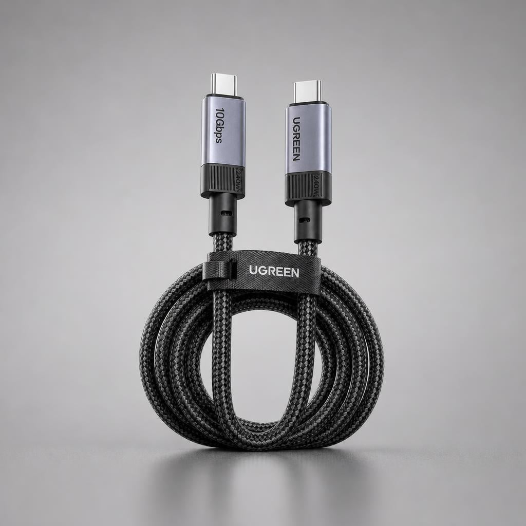 NanoTech Ti · Cable USB4 USB-C UGREEN 240W – hasta 80 Gbps y video 16K