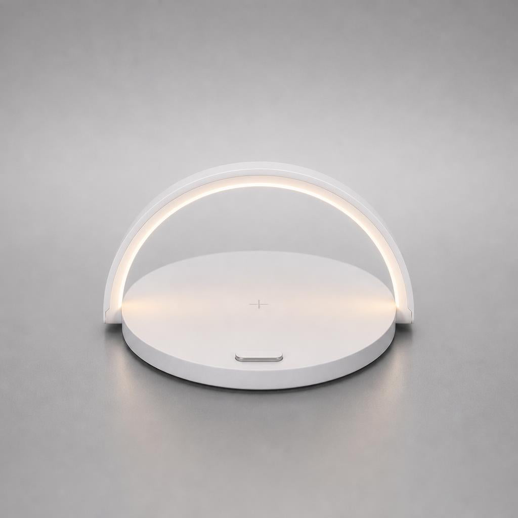 NanoTech Ti · Lámpara LED de mesa con cargador inalámbrico Qi de 10W