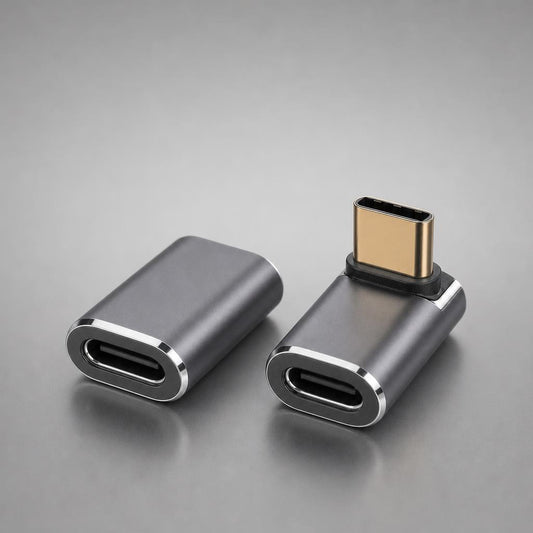 NanoTech Ti · Adaptador USB4 USB-C 40 Gbps 100W en U o recto